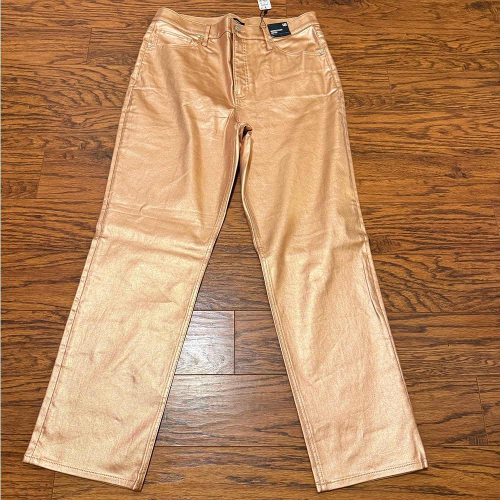 Express Shimmering Gold High-Rise Pants